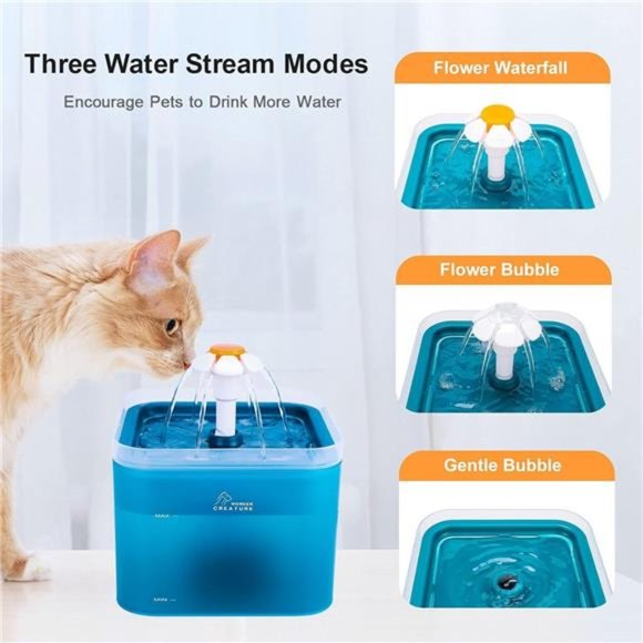 Cat Water Fountain, 67oz/2L Automatic Cat Drinking Fountain, Pet Water Fountain - Picture 2 of 7